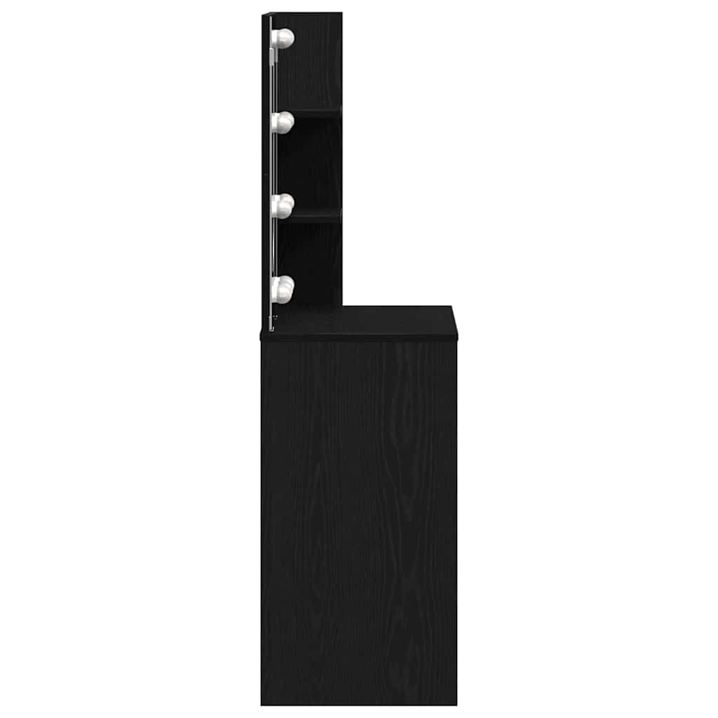 Schminktisch Schwarz Eichen-Optik 74.5 x 40 x 141 cm