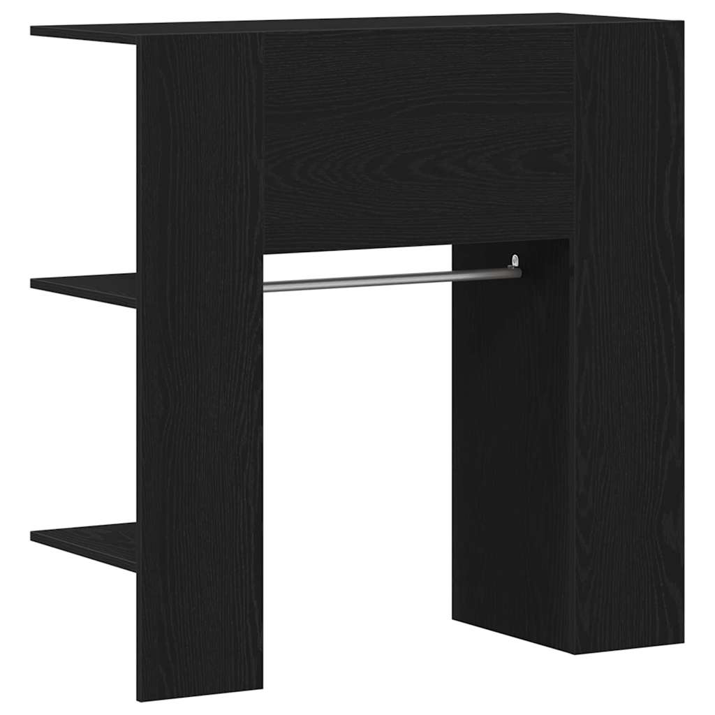 Flur-Schrank mit Regal Schwarz Eichen-Optik 97.5 x 37 x 99 cm