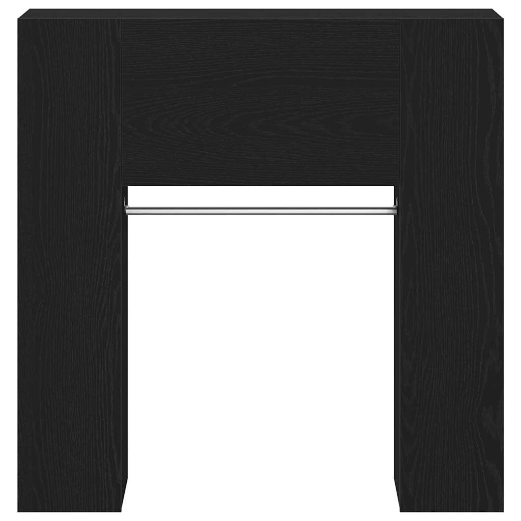 Flur-Schrank mit Regal Schwarz Eichen-Optik 97.5 x 37 x 99 cm