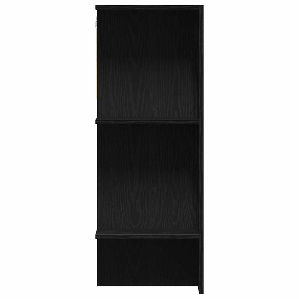 Flur-Schrank mit Regal Schwarz Eichen-Optik 97.5 x 37 x 99 cm