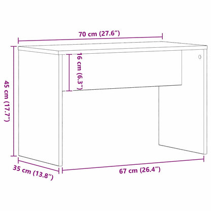 Kleiderhocker Schwarz Eichen-Optik 70 x 35 x 45 cm