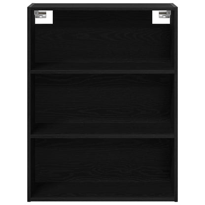 Hängender Wandschrank Schwarz Eichen-Optik 69,5 x 32,5 x 90 cm