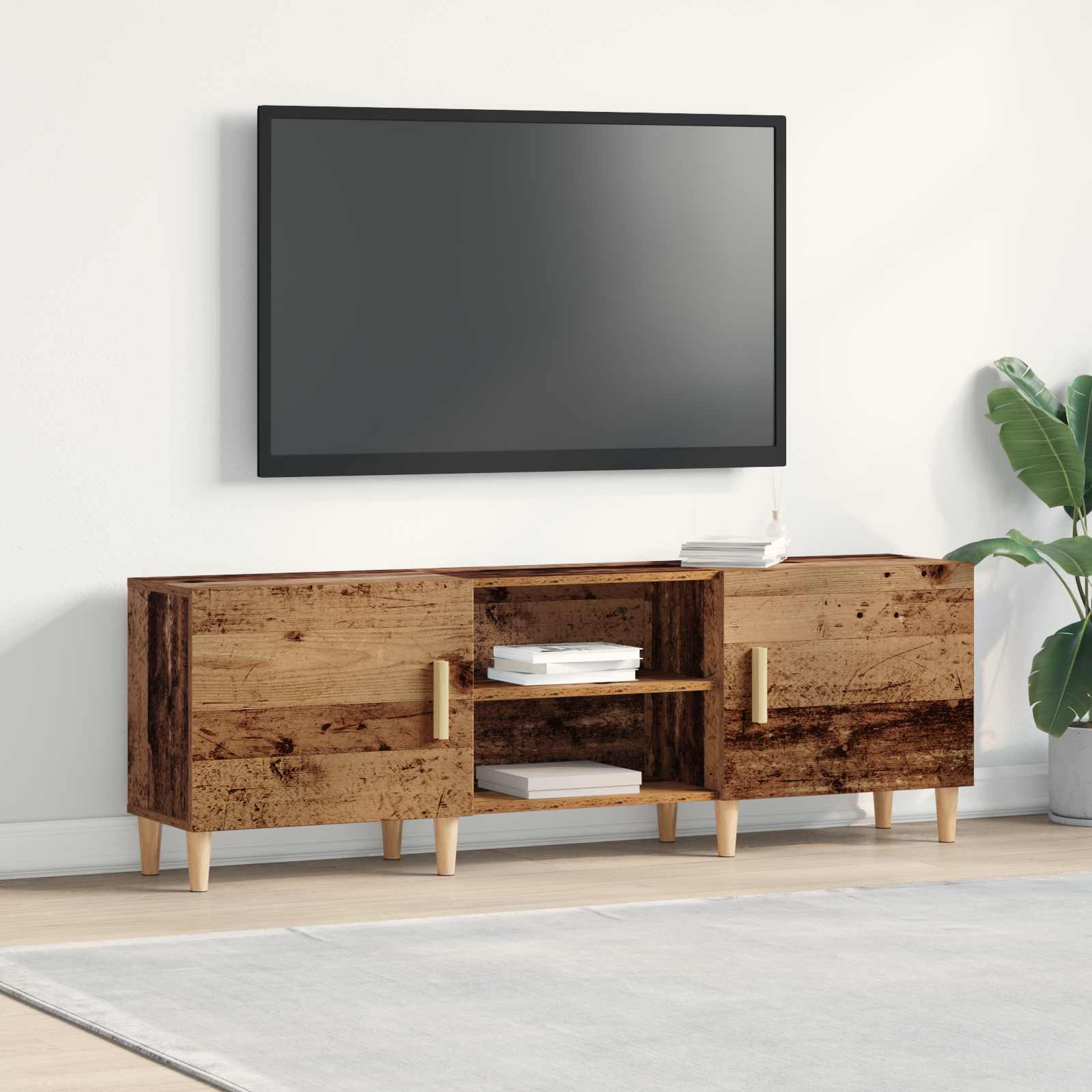 TV-Schränk 150 x 30 x 50 cm Altholz Holzwerkstoff