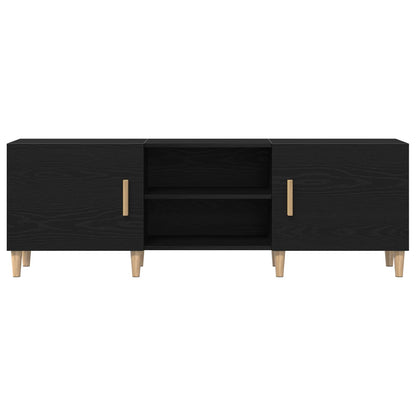TV-Schränk 150 x 30 x 50 cm Schwarz Eichen-Optik Holzwerkstoff