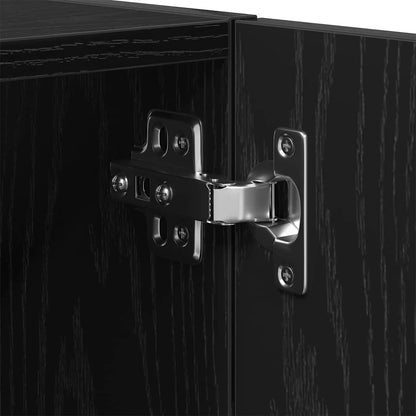 Wandschrank 60 x 30 x 60 cm Holzwerkstoff Schwarz Eichen-Optik
