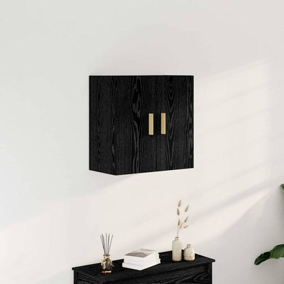 Wandschrank 60 x 30 x 60 cm Holzwerkstoff Schwarz Eichen-Optik