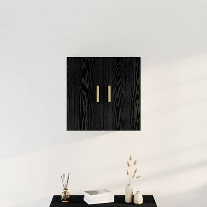 Wandschrank 60 x 30 x 60 cm Holzwerkstoff Schwarz Eichen-Optik
