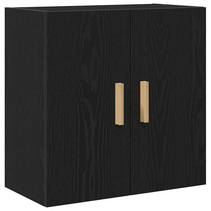 Wandschrank 60 x 30 x 60 cm Holzwerkstoff Schwarz Eichen-Optik