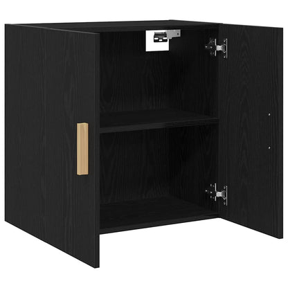 Wandschrank 60 x 30 x 60 cm Holzwerkstoff Schwarz Eichen-Optik