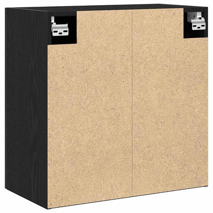 Wandschrank 60 x 30 x 60 cm Holzwerkstoff Schwarz Eichen-Optik
