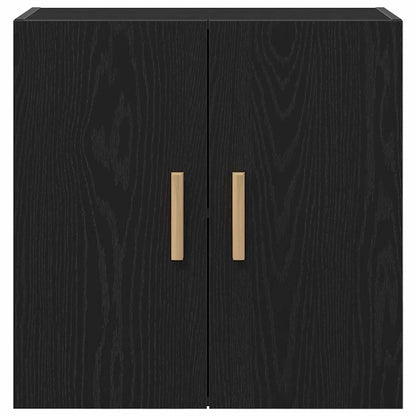 Wandschrank 60 x 30 x 60 cm Holzwerkstoff Schwarz Eichen-Optik