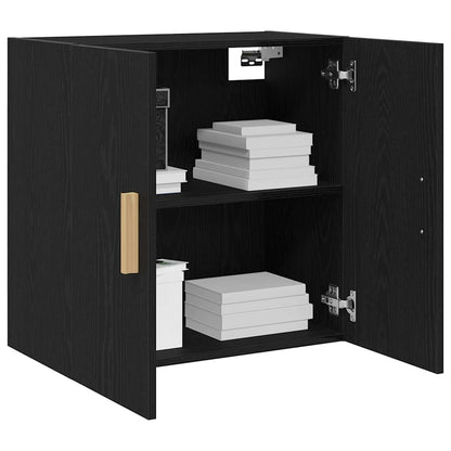 Wandschrank 60 x 30 x 60 cm Holzwerkstoff Schwarz Eichen-Optik