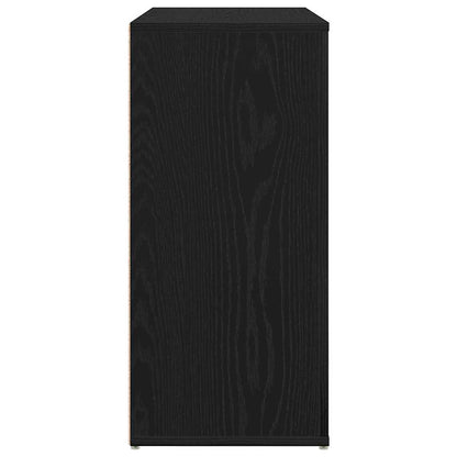 Sideboard Schwarz Eichen-Optik 80 x 33 x 70 cm Holzwerkstoff