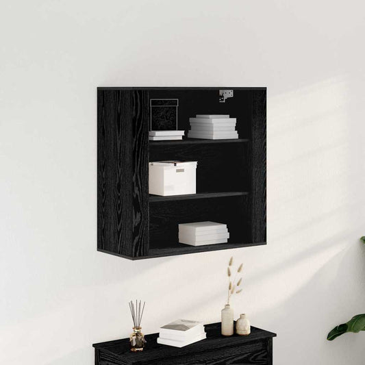 Wandschrank Schwarze Eiche 80 x 33 x 80 cm Holzwerkstoff