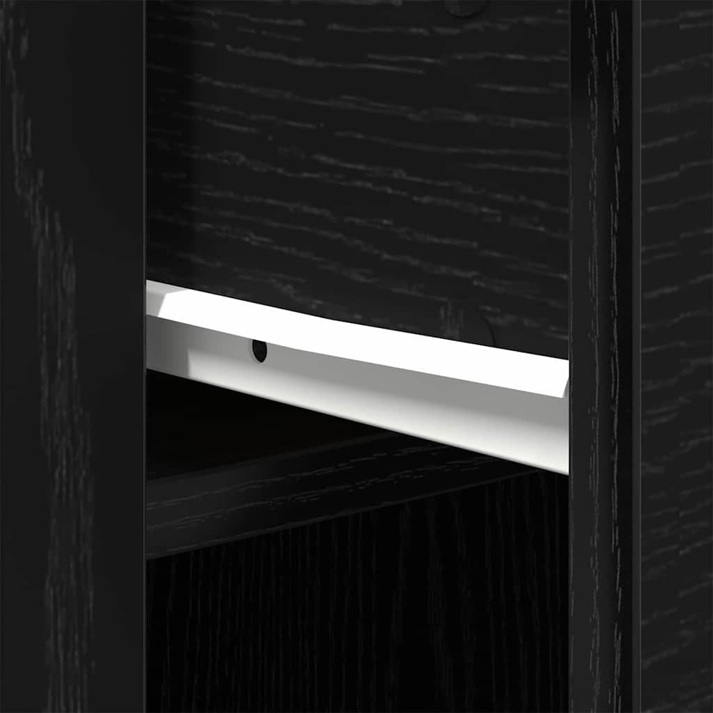 Schreibtisch Schwarz Eichen-Optik 100 x 49 x 74 cm