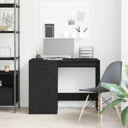 Schreibtisch Schwarz Eichen-Optik 100 x 49 x 74 cm