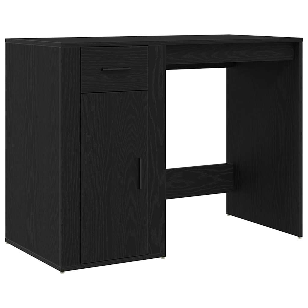 Schreibtisch Schwarz Eichen-Optik 100 x 49 x 74 cm