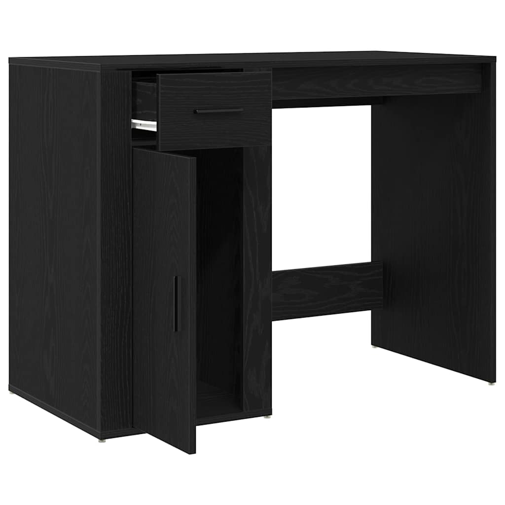 Schreibtisch Schwarz Eichen-Optik 100 x 49 x 74 cm