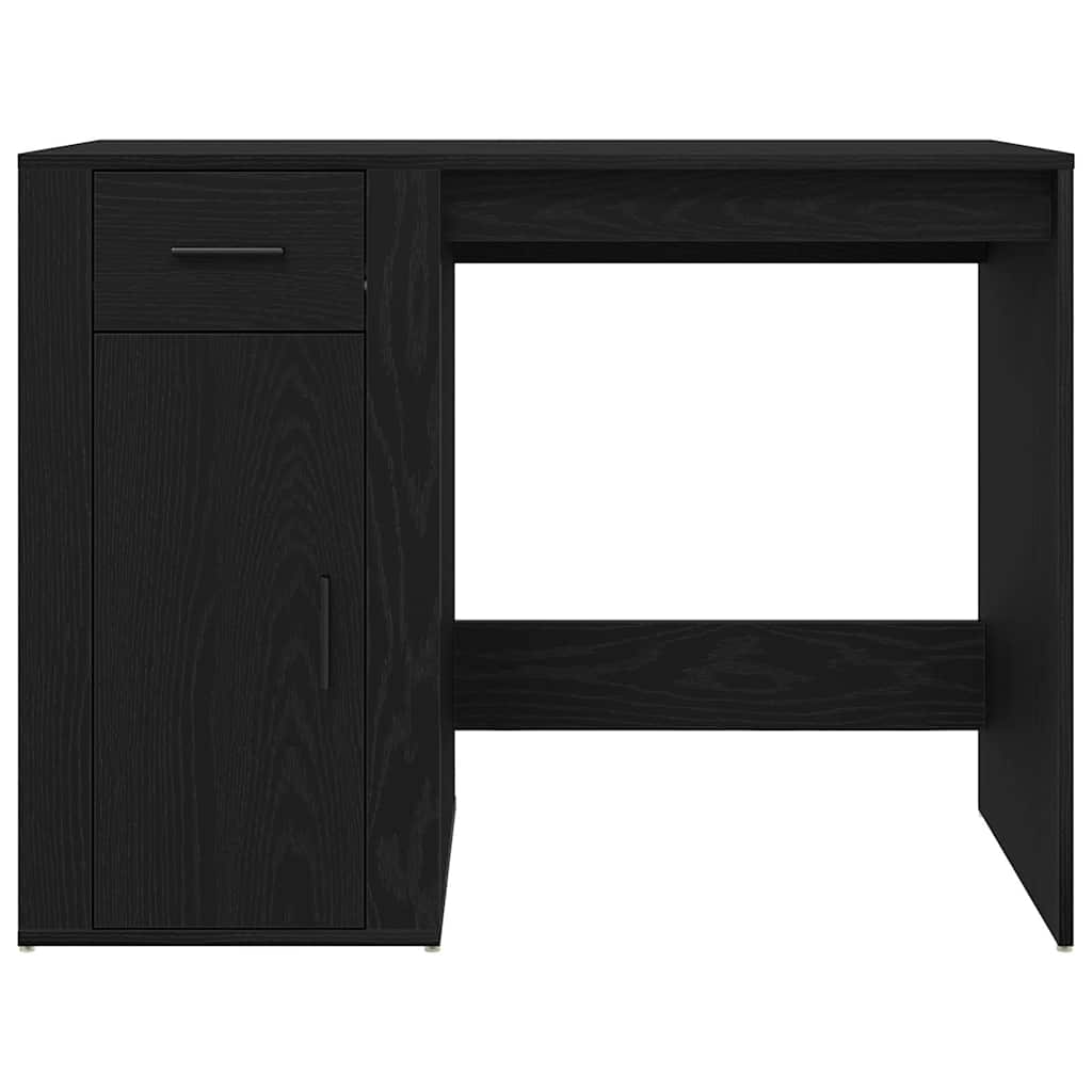 Schreibtisch Schwarz Eichen-Optik 100 x 49 x 74 cm