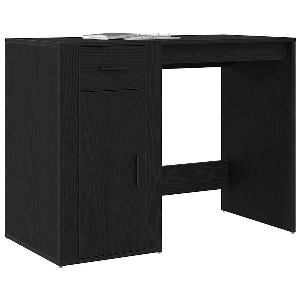 Schreibtisch Schwarz Eichen-Optik 100 x 49 x 74 cm