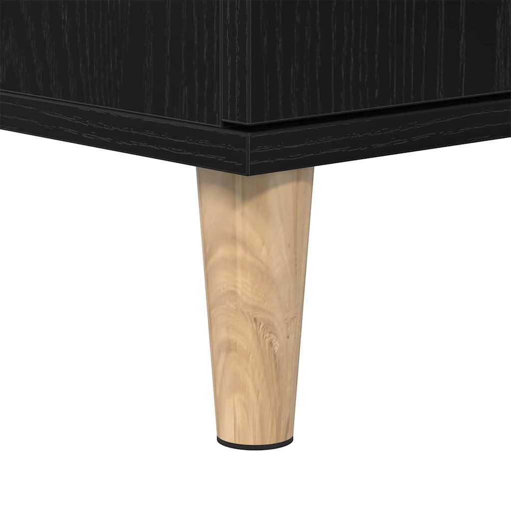 Badezimmerschrank Schwarz Eichen-Optik 30 x 30 x 100 cm