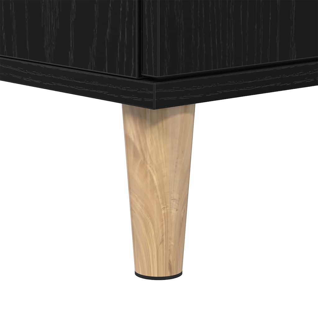 Waschbeckenschrank Schwarz Eichen-Optik 58 x 33 x 60 cm