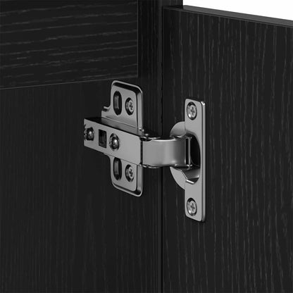 Badezimmerschrank Schwarz Eichen-Optik 65 x 33 x 60 cm