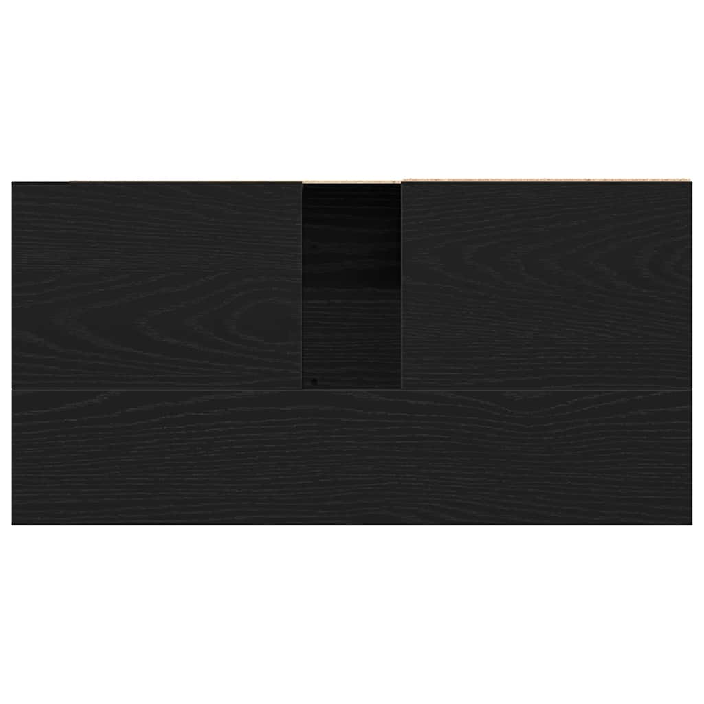 Badezimmerschrank Schwarz Eichen-Optik 65 x 33 x 60 cm