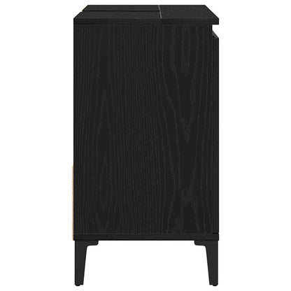 Badezimmerschrank Schwarz Eichen-Optik 65 x 33 x 60 cm