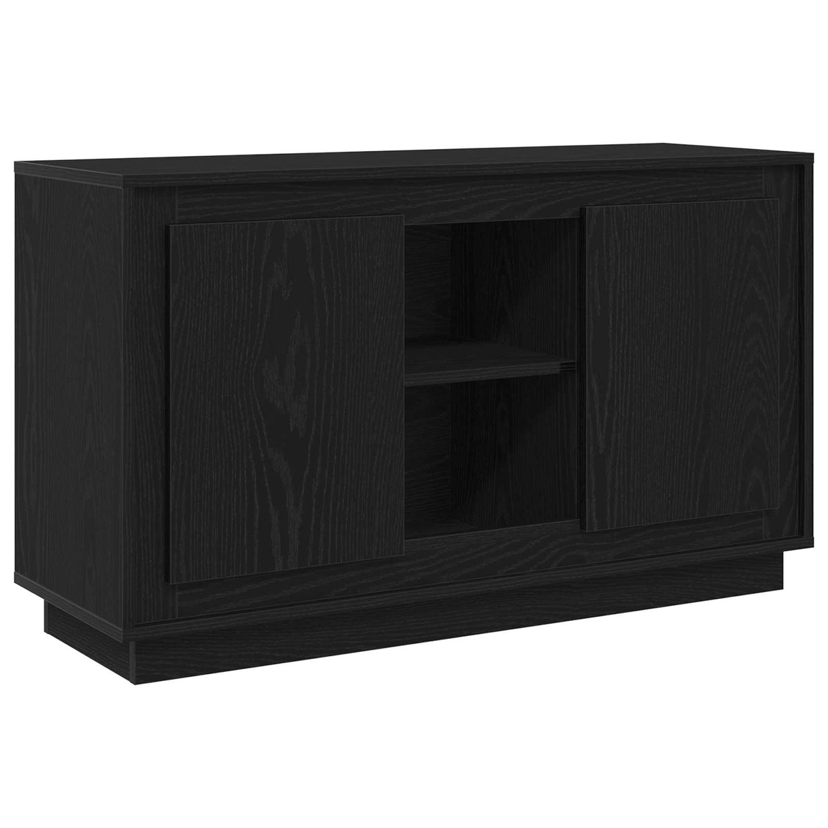 Sideboard Schwarz Eichen-Optik 102 x 35 x 60 cm Holzwerkstoff