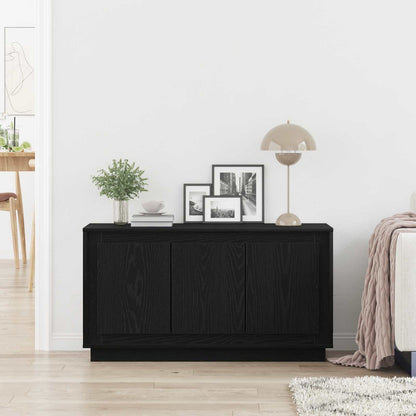 Sideboard Schwarz Eichen-Optik 102 x 35 x 55 cm Holzwerkstoff