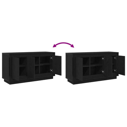 Sideboard Schwarz Eichen-Optik 102 x 35 x 55 cm Holzwerkstoff