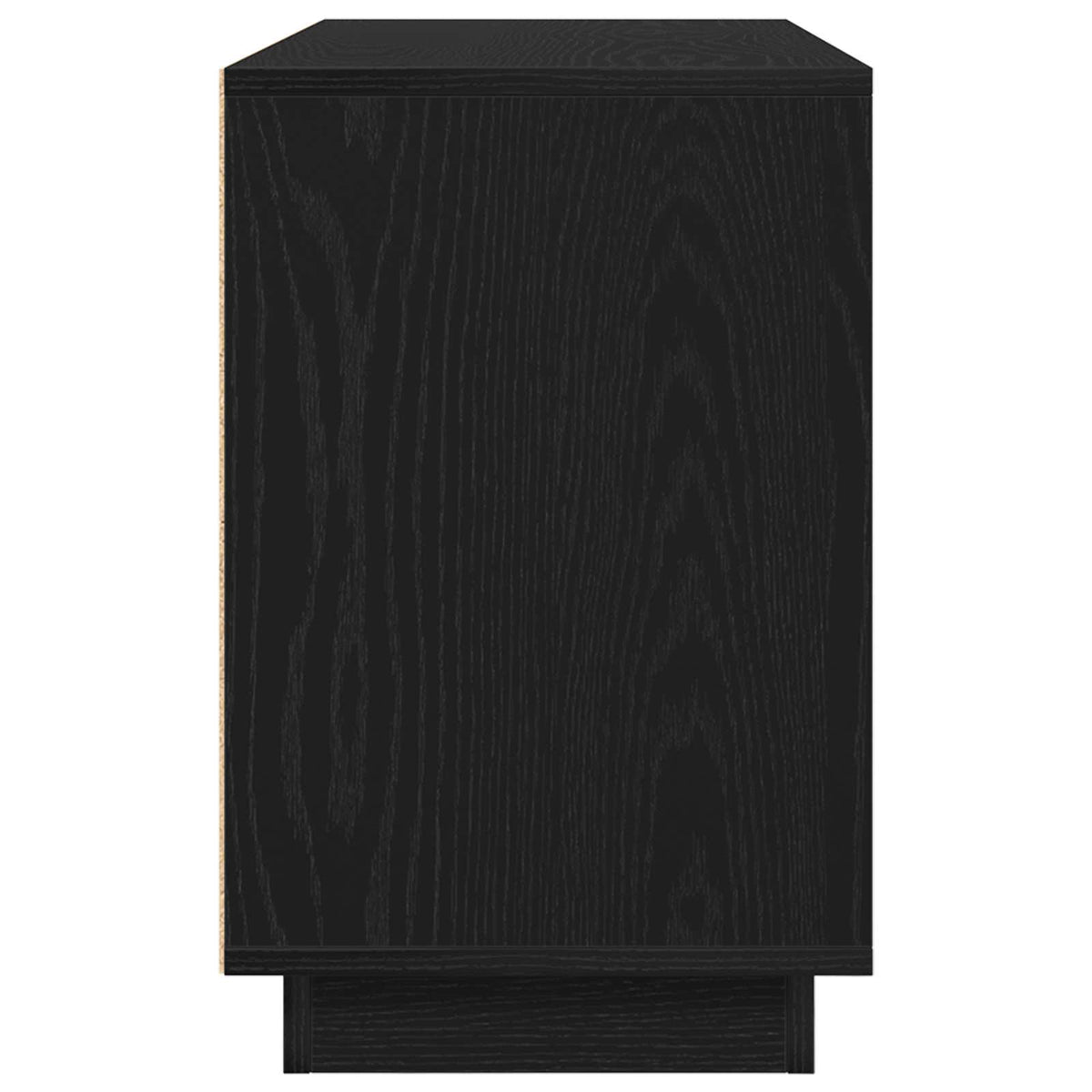 Sideboard Schwarz Eichen-Optik 102 x 35 x 55 cm Holzwerkstoff