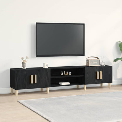 TV-Schränk 180 x 31,5 x 40 cm Schwarz Eichen-Optik