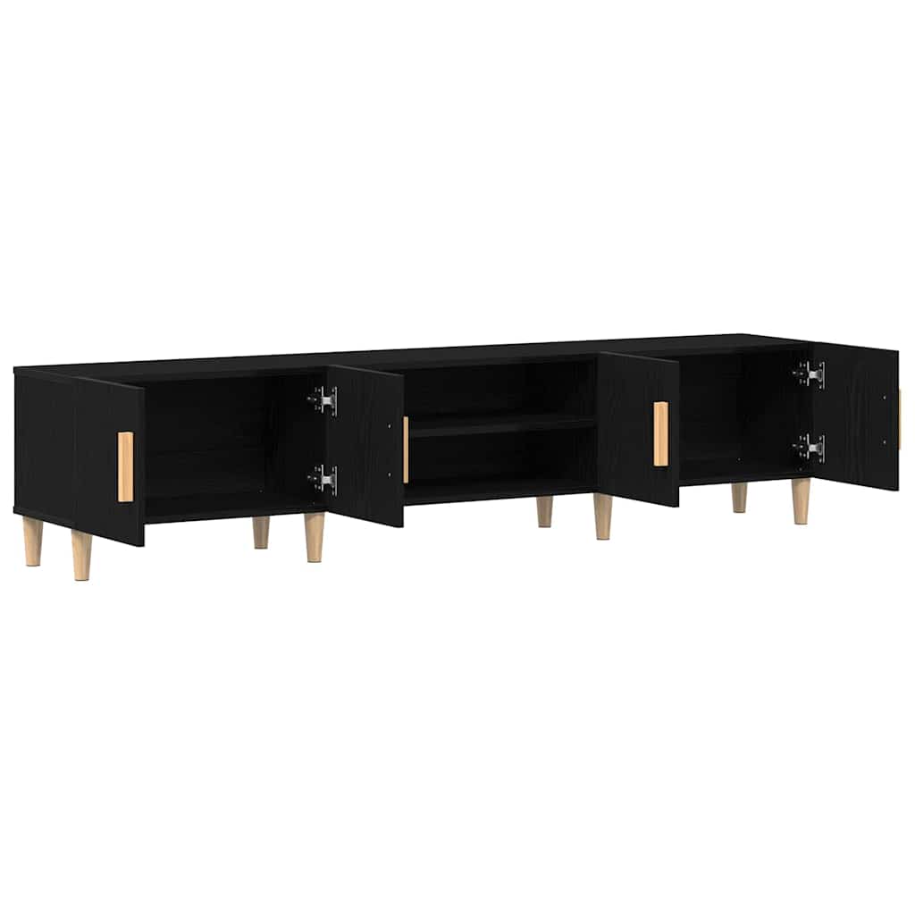TV-Tisch Schwarz Eichen-Optik 180 x 31,5 x 40 cm Holzwerkstoff