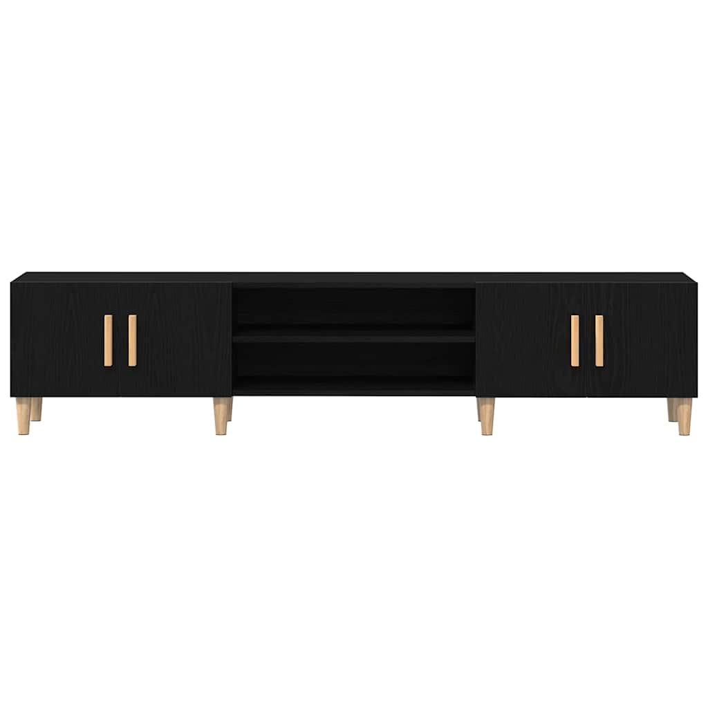 TV-Tisch Schwarz Eichen-Optik 180 x 31,5 x 40 cm Holzwerkstoff