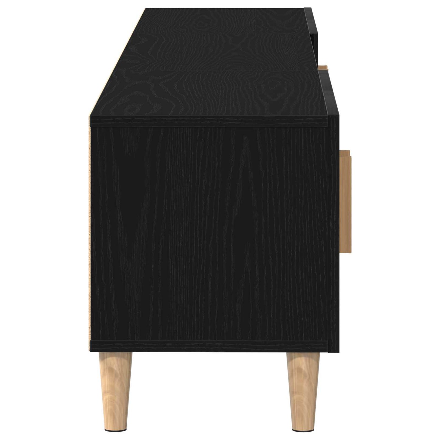 TV-Schränk 180 x 31,5 x 40 cm Schwarz Eichen-Optik