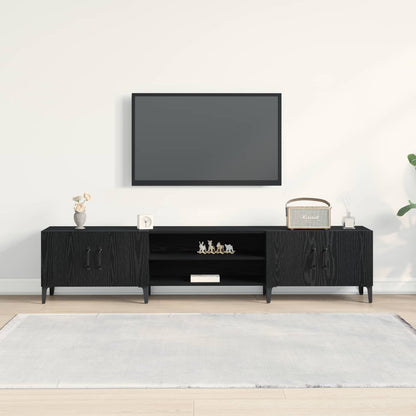 TV-Schränk 180 x 31,5 x 40 cm Schwarz Eichen-Optik