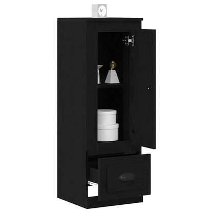 Highboard Schwarz Eichen-Optik 36 x 35.5 x 103.5 cm