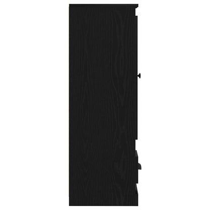 Highboard Schwarz Eichen-Optik 36 x 35.5 x 103.5 cm