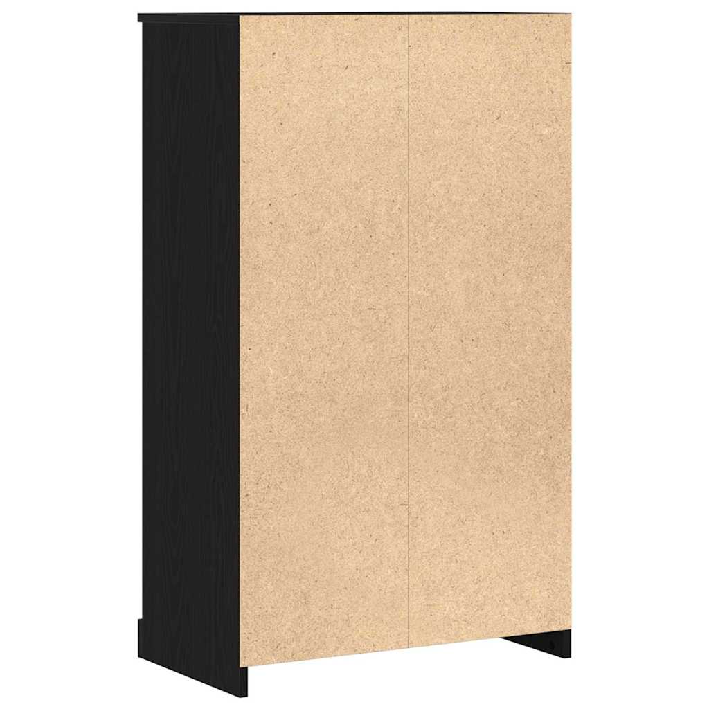 Highboard Schwarz Eichen-Optik 60 x 35.5 x 103.5 cm