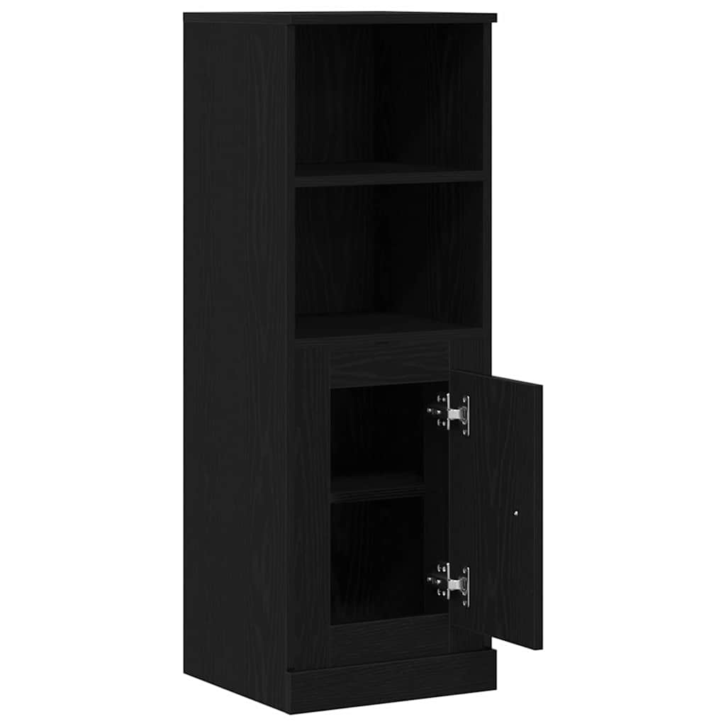 Highboard Schwarz Eichen-Optik 36 x 35,5 x 103,5 cm