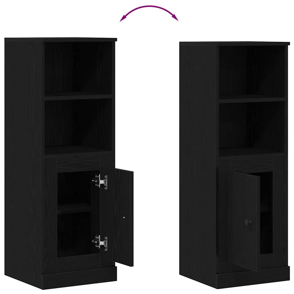 Highboard Schwarz Eichen-Optik 36 x 35,5 x 103,5 cm