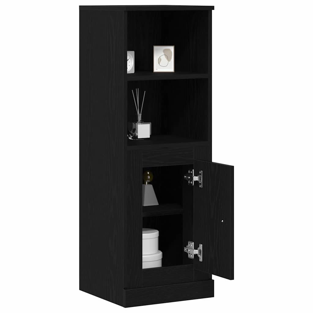 Highboard Schwarz Eichen-Optik 36 x 35,5 x 103,5 cm