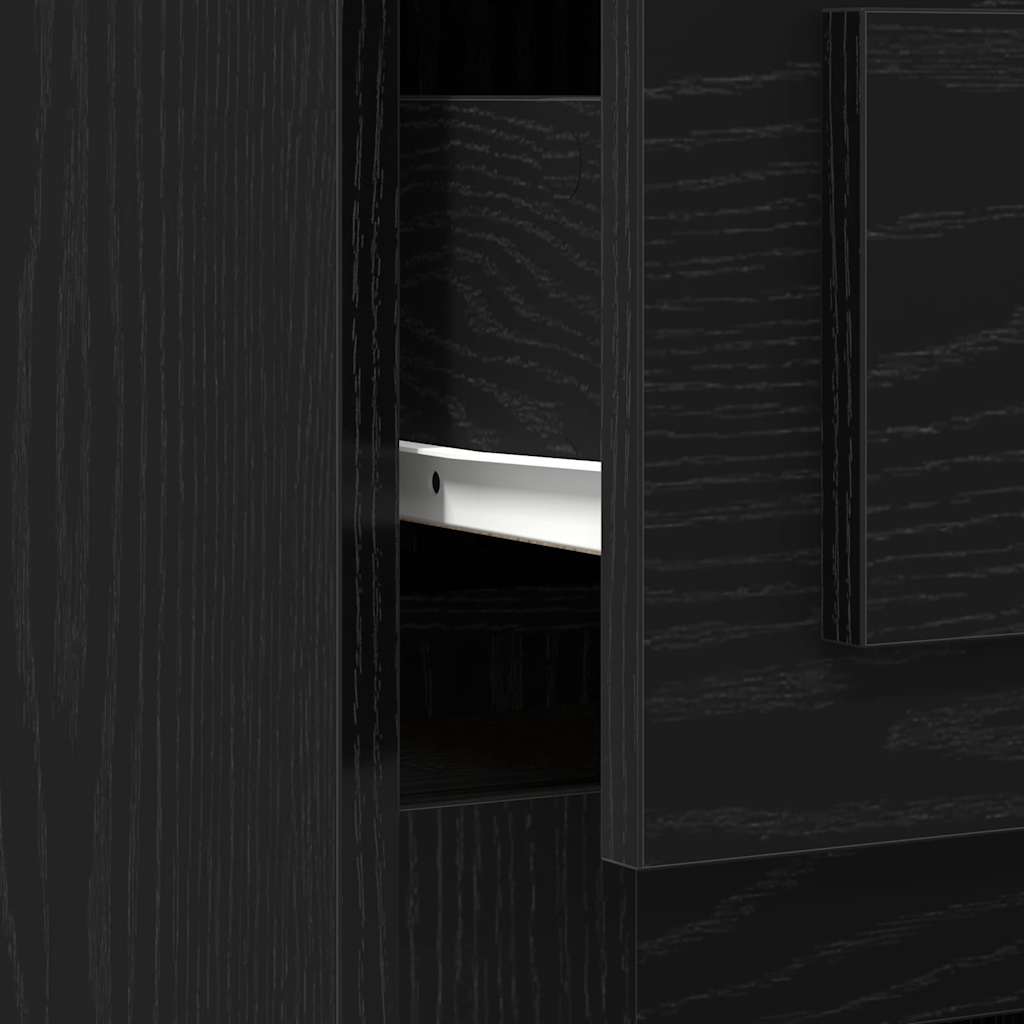 Schreibtisch Schwarz Eichen-Optik 50 x 115 x 75 cm