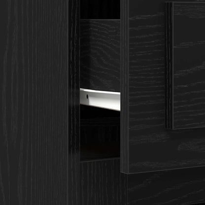 Schreibtisch Schwarz Eichen-Optik 50 x 115 x 75 cm