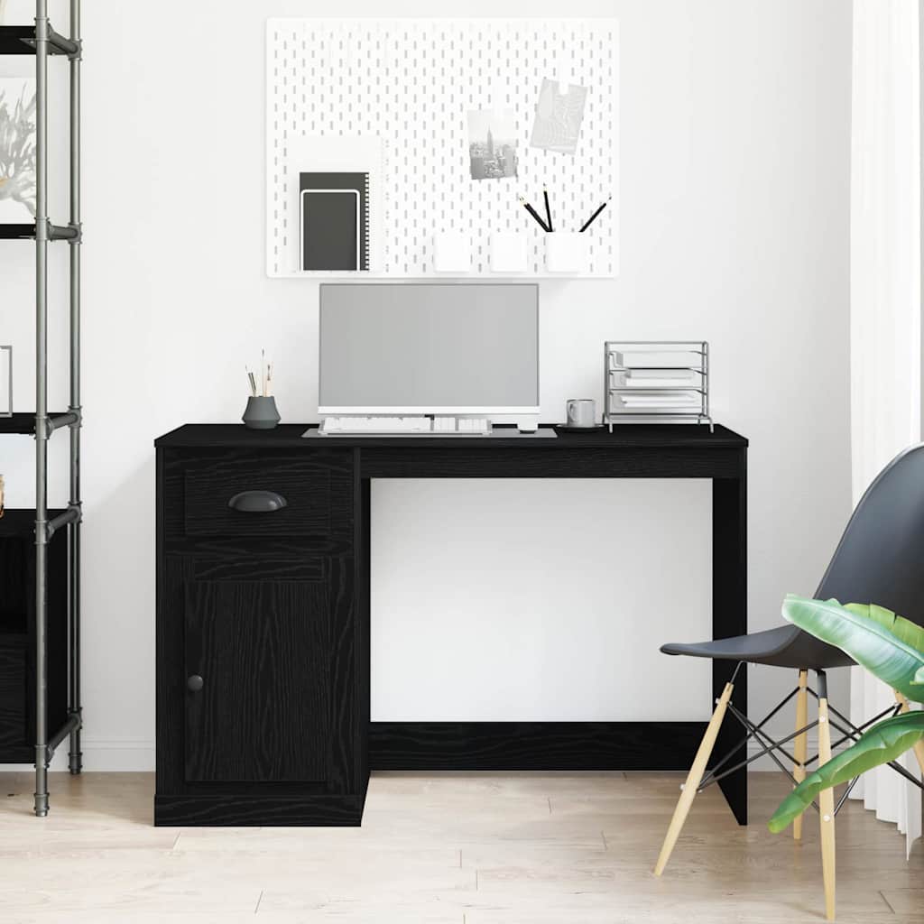 Schreibtisch Schwarz Eichen-Optik 50 x 115 x 75 cm