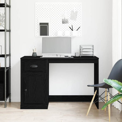 Schreibtisch Schwarz Eichen-Optik 50 x 115 x 75 cm
