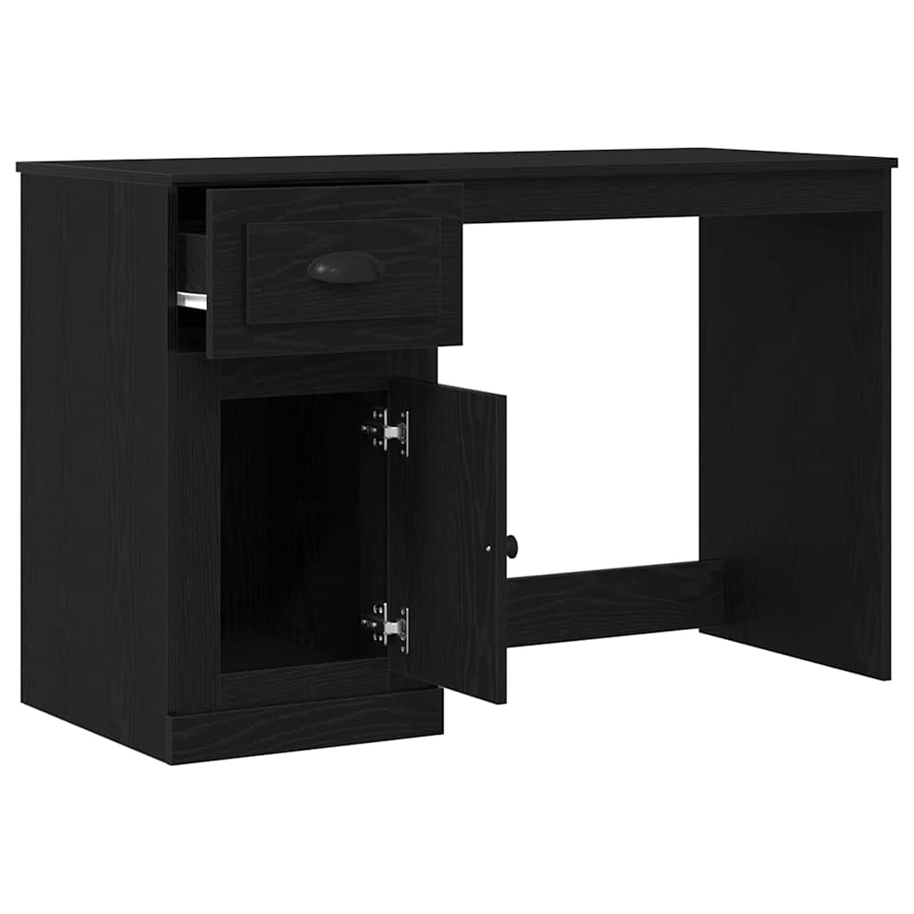 Schreibtisch Schwarz Eichen-Optik 50 x 115 x 75 cm