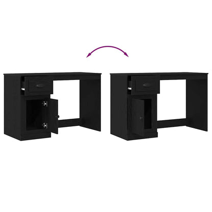 Schreibtisch Schwarz Eichen-Optik 50 x 115 x 75 cm